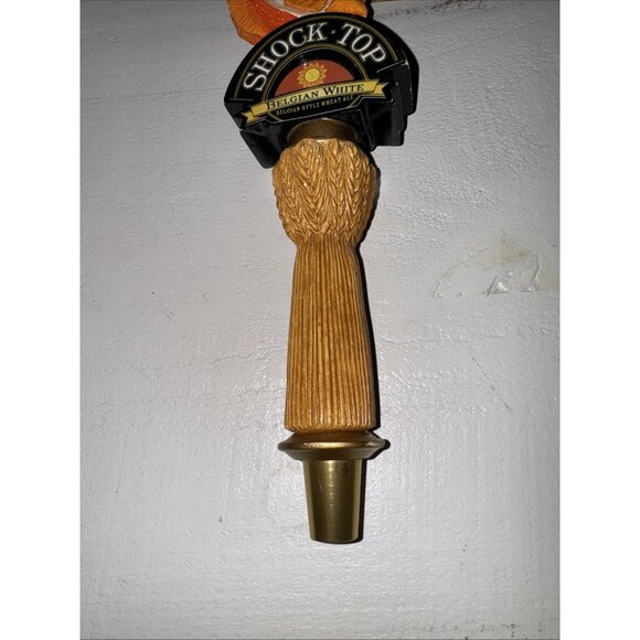 Lot Of 2 Shock Top Beer Tap Pulls Handles Spring Heat Spiced Wheat 10" & 12" - Picture 8 of 16
